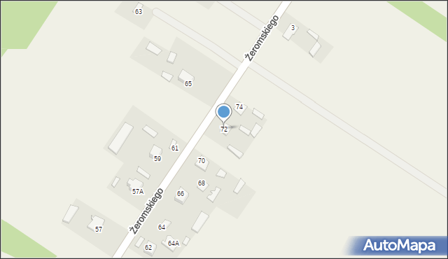 Zakrzówek, Żeromskiego Stefana, 72, mapa Zakrzówek