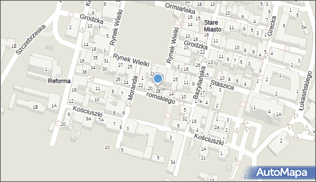 Zamość, Żeromskiego Stefana, 18, mapa Zamościa