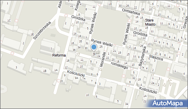 Zamość, Żeromskiego Stefana, 26, mapa Zamościa