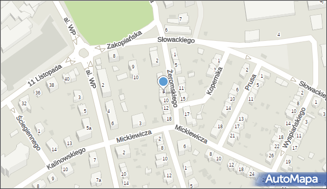 Żary, Żeromskiego Stefana, 6, mapa Żary