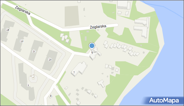 Zarzecze, Żeglarska, 5, mapa Zarzecze