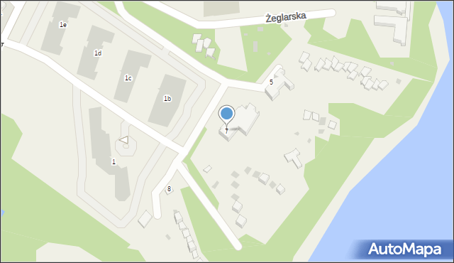 Zarzecze, Żeglarska, 7, mapa Zarzecze