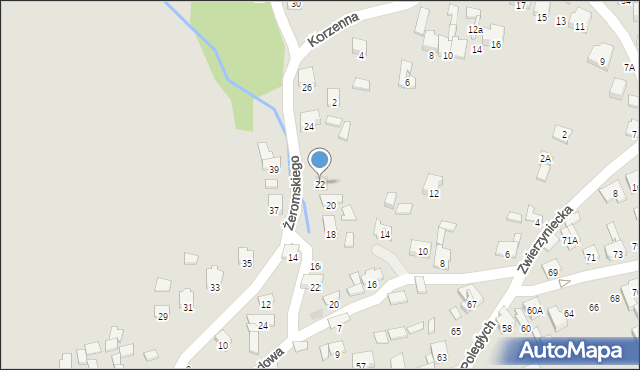 Zawiercie, Żeromskiego Stefana, 22, mapa Zawiercie