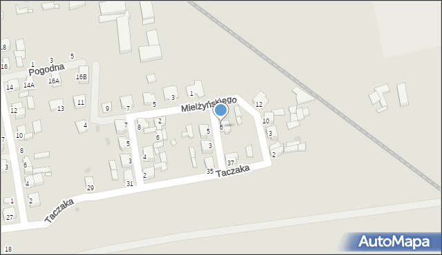 Zbąszyń, Zenktelera, por., 6, mapa Zbąszyń