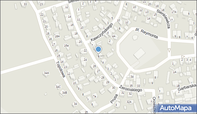 Zbąszyń, Żeromskiego Stefana, 5, mapa Zbąszyń
