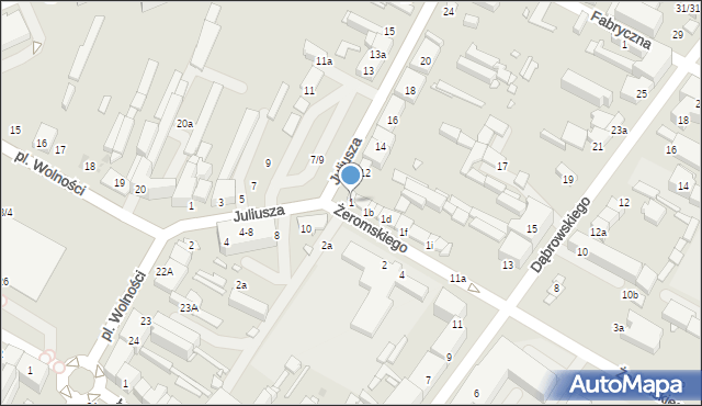 Zduńska Wola, Żeromskiego Stefana, 1, mapa Zduńska Wola