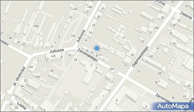 Zduńska Wola, Żeromskiego Stefana, 1f, mapa Zduńska Wola