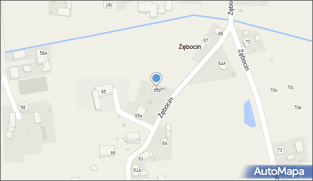 Żębocin, Żębocin, 65b, mapa Żębocin