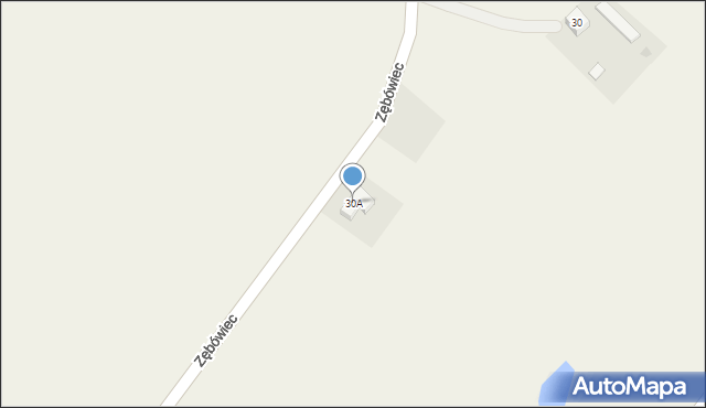 Zębówiec, Zębówiec, 30A, mapa Zębówiec