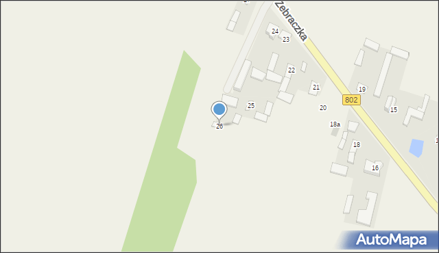 Żebraczka, Żebraczka, 26, mapa Żebraczka
