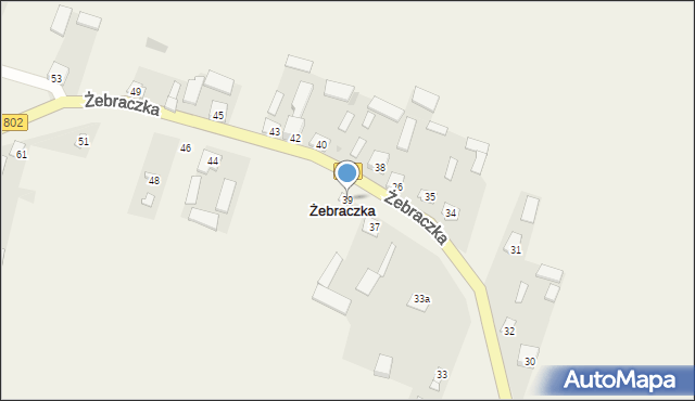 Żebraczka, Żebraczka, 39, mapa Żebraczka