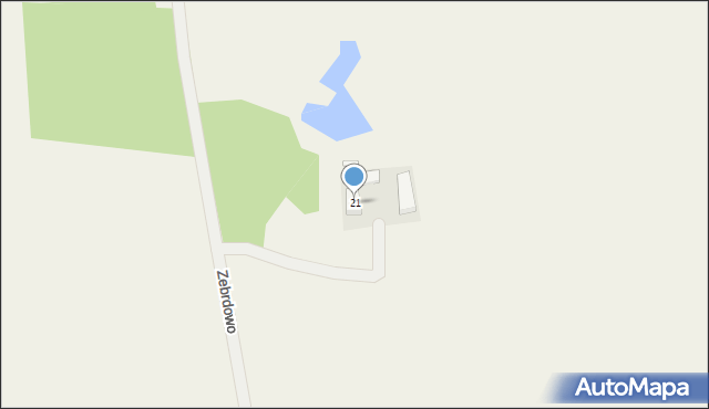 Zebrdowo, Zebrdowo, 21, mapa Zebrdowo