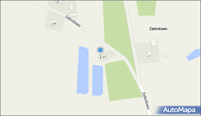 Zebrdowo, Zebrdowo, 8, mapa Zebrdowo