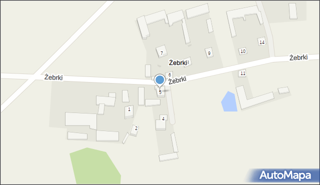 Żebrki, Żebrki, 5, mapa Żebrki