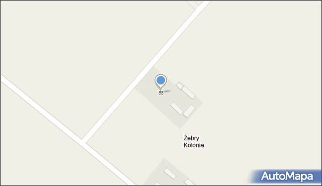 Żebry, Żebry, 88, mapa Żebry