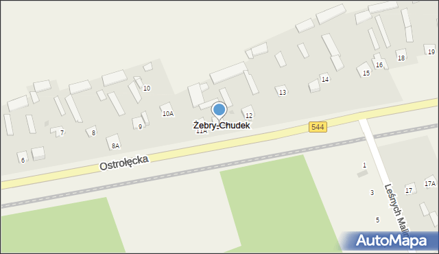 Żebry-Chudek, Żebry-Chudek, 11, mapa Żebry-Chudek
