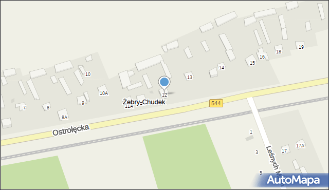 Żebry-Chudek, Żebry-Chudek, 12, mapa Żebry-Chudek