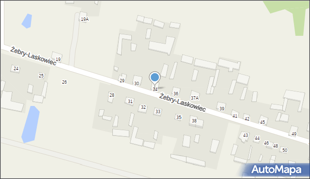 Żebry-Laskowiec, Żebry-Laskowiec, 34, mapa Żebry-Laskowiec
