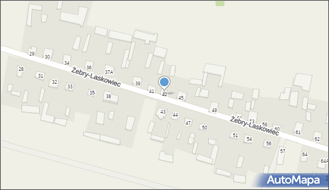 Żebry-Laskowiec, Żebry-Laskowiec, 42, mapa Żebry-Laskowiec