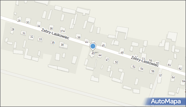 Żebry-Laskowiec, Żebry-Laskowiec, 43, mapa Żebry-Laskowiec