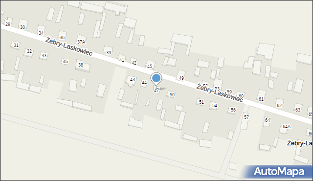 Żebry-Laskowiec, Żebry-Laskowiec, 47, mapa Żebry-Laskowiec