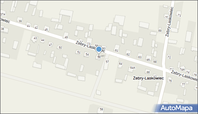 Żebry-Laskowiec, Żebry-Laskowiec, 56, mapa Żebry-Laskowiec