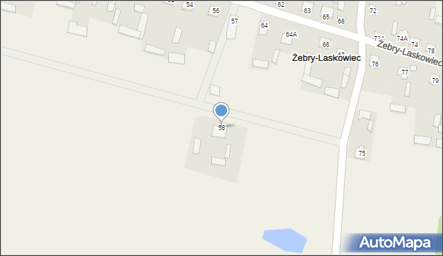 Żebry-Laskowiec, Żebry-Laskowiec, 58, mapa Żebry-Laskowiec
