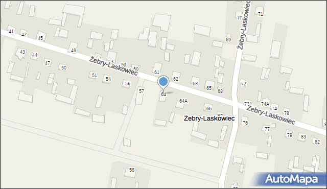 Żebry-Laskowiec, Żebry-Laskowiec, 64, mapa Żebry-Laskowiec