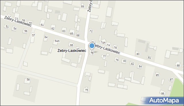 Żebry-Laskowiec, Żebry-Laskowiec, 76, mapa Żebry-Laskowiec