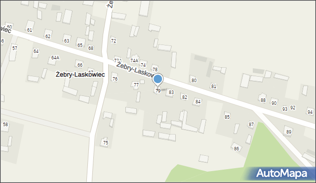 Żebry-Laskowiec, Żebry-Laskowiec, 79, mapa Żebry-Laskowiec
