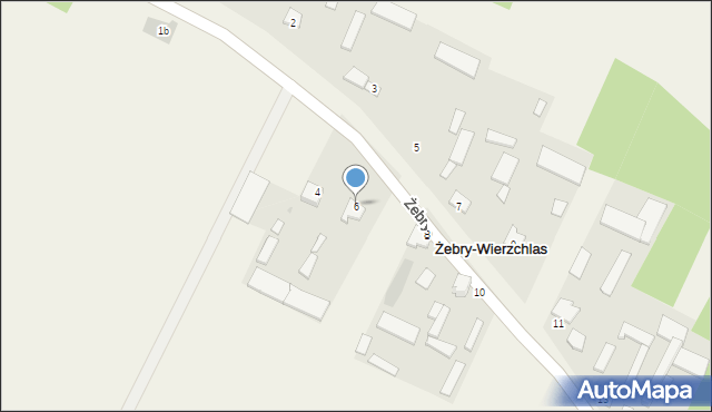 Żebry-Wierzchlas, Żebry-Wierzchlas, 6, mapa Żebry-Wierzchlas