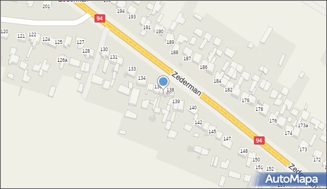 Zederman, Zederman, 137, mapa Zederman