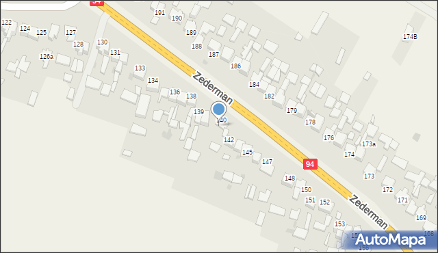 Zederman, Zederman, 141, mapa Zederman