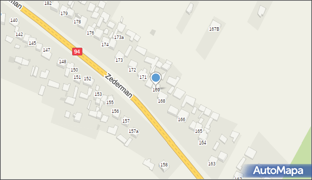 Zederman, Zederman, 169, mapa Zederman