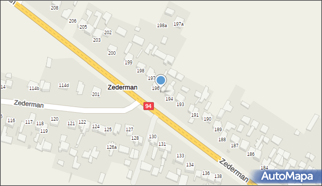 Zederman, Zederman, 195, mapa Zederman