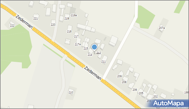 Zederman, Zederman, 213, mapa Zederman