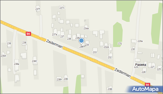 Zederman, Zederman, 235, mapa Zederman