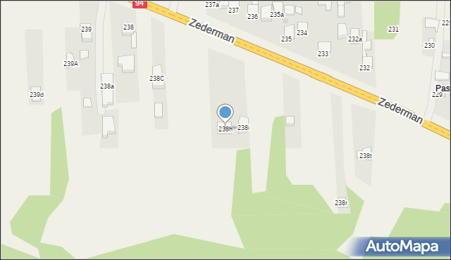 Zederman, Zederman, 238h, mapa Zederman