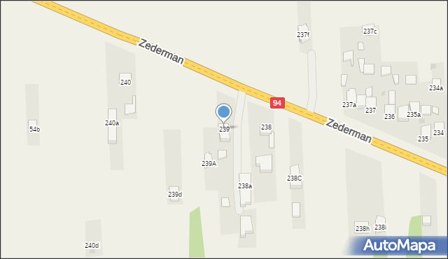 Zederman, Zederman, 239, mapa Zederman