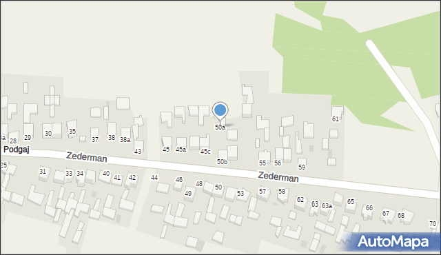 Zederman, Zederman, 50a, mapa Zederman