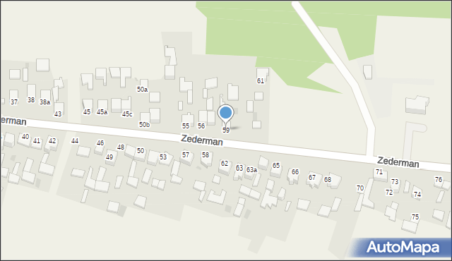 Zederman, Zederman, 59, mapa Zederman