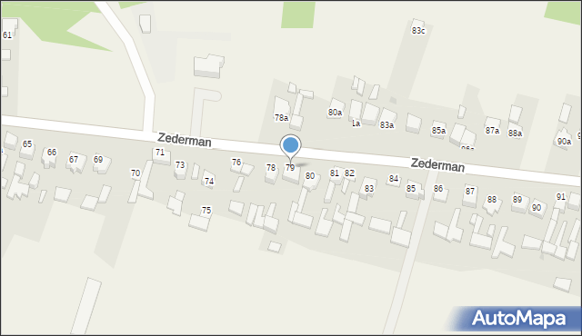 Zederman, Zederman, 79, mapa Zederman