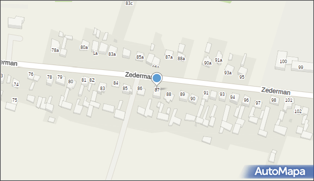 Zederman, Zederman, 87, mapa Zederman