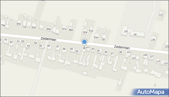 Zederman, Zederman, 91, mapa Zederman