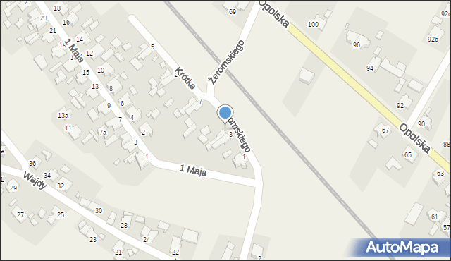 Żędowice, Żeromskiego Stefana, 5, mapa Żędowice