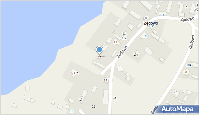 Żędowo, Żędowo, 15, mapa Żędowo
