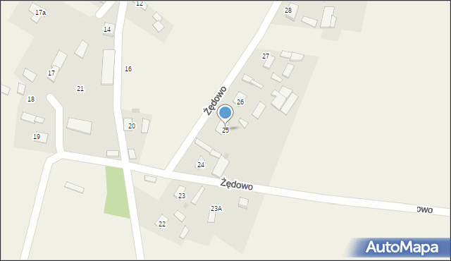 Żędowo, Żędowo, 25, mapa Żędowo