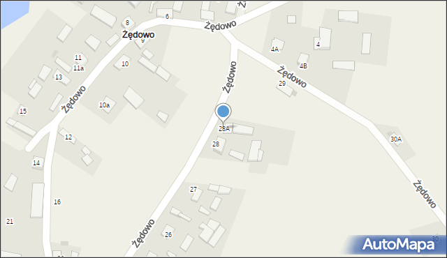 Żędowo, Żędowo, 28A, mapa Żędowo
