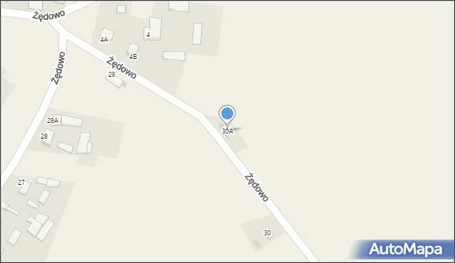 Żędowo, Żędowo, 30A, mapa Żędowo