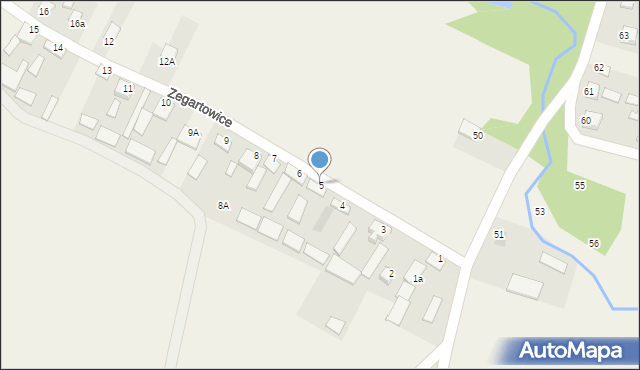 Zegartowice, Zegartowice, 5, mapa Zegartowice